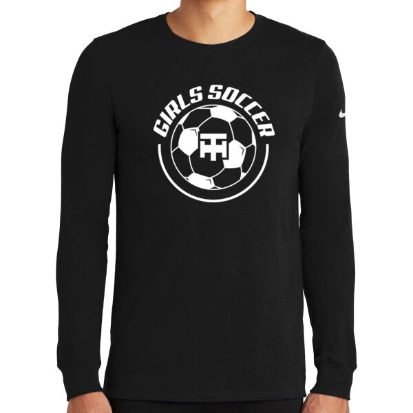 Nike Dri-FIT Cotton/Poly Long Sleeve tee - Printed Logo **Add Name for $5! ** Thumbnail